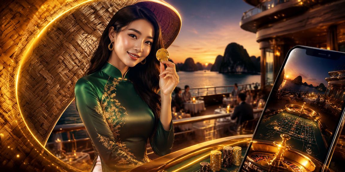 Người dùng đội nón lá xem kèo casino trên điện thoại tại Hạ Long