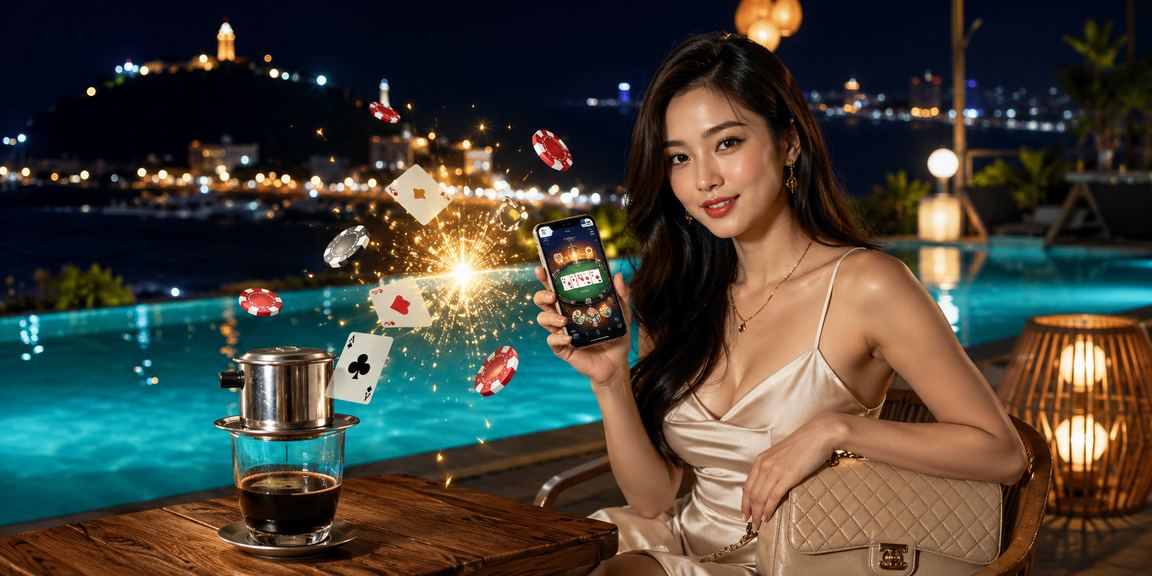 Người chơi tại Vũng Tàu thư giãn với trò chơi bài và cà phê